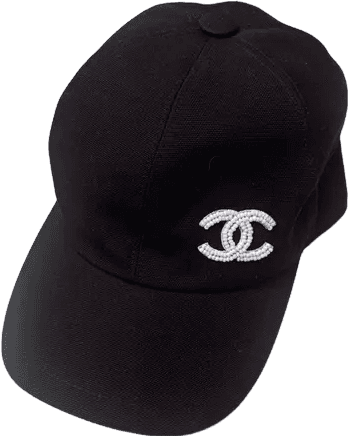 Casquette Chanel Logo CC Strass Noir