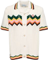 Chemise Chanel Chevron Motif Crème et Multicolore