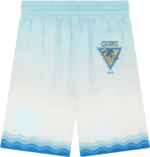 COSA Short de Bain Dégradé Bleu et Blanc Paris