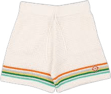 Short de sport tricolore avec bandes contrastantes