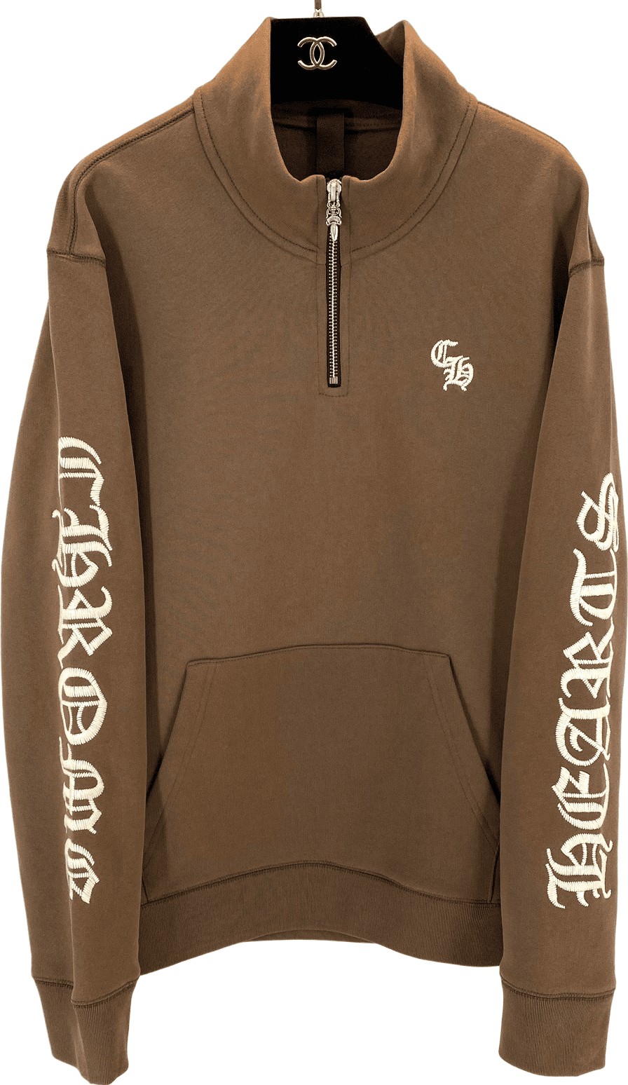 Chrome Hearts Pull Over Half-Zip Hoodie Cachemire Monogram