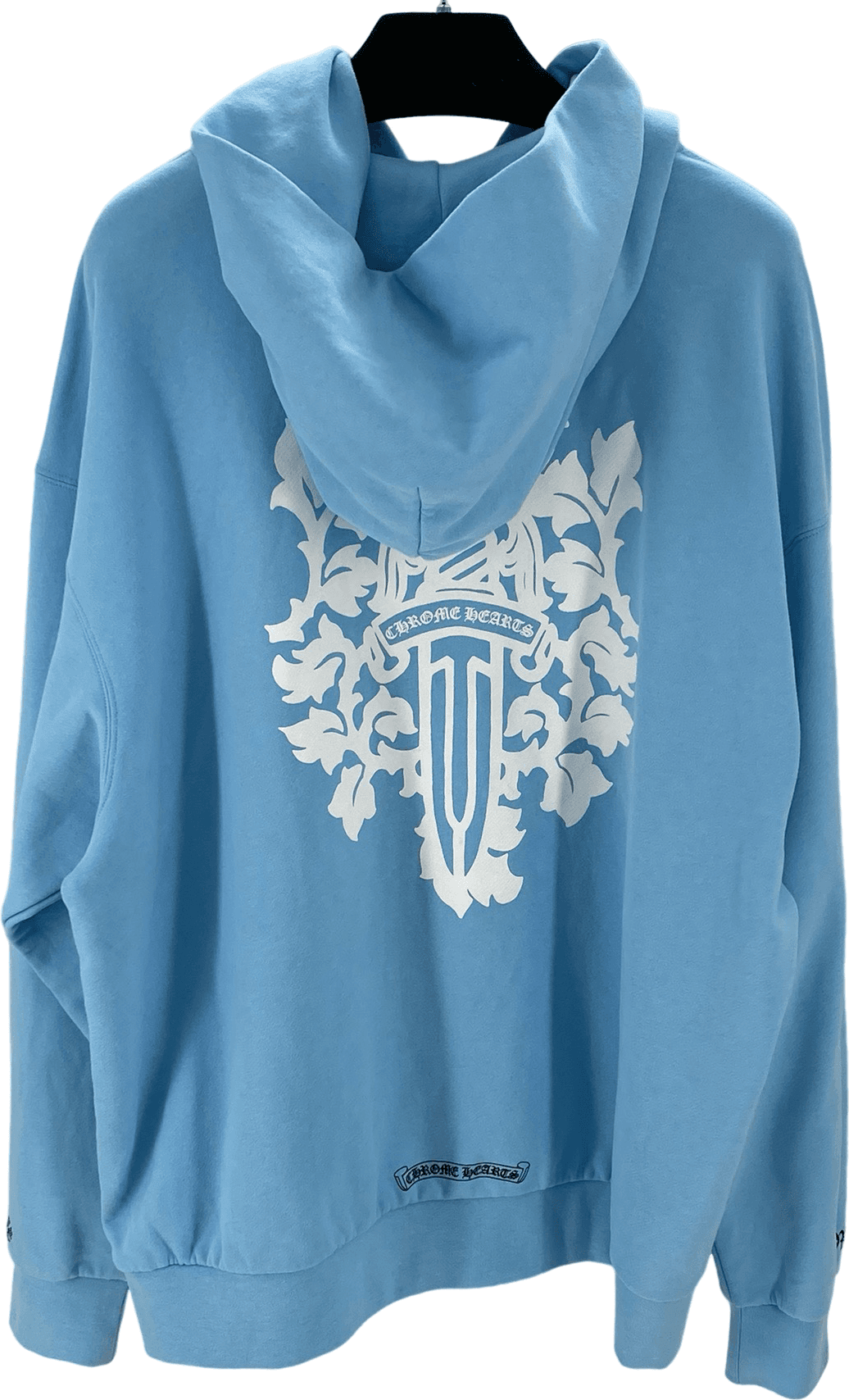 Chrome Hearts Hoodie Ornamental Cross Bleu Ciel