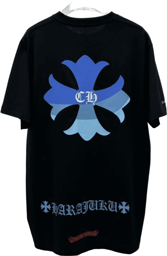 Tee-shirt Chrome Hearts Harajuku Croix Bleue