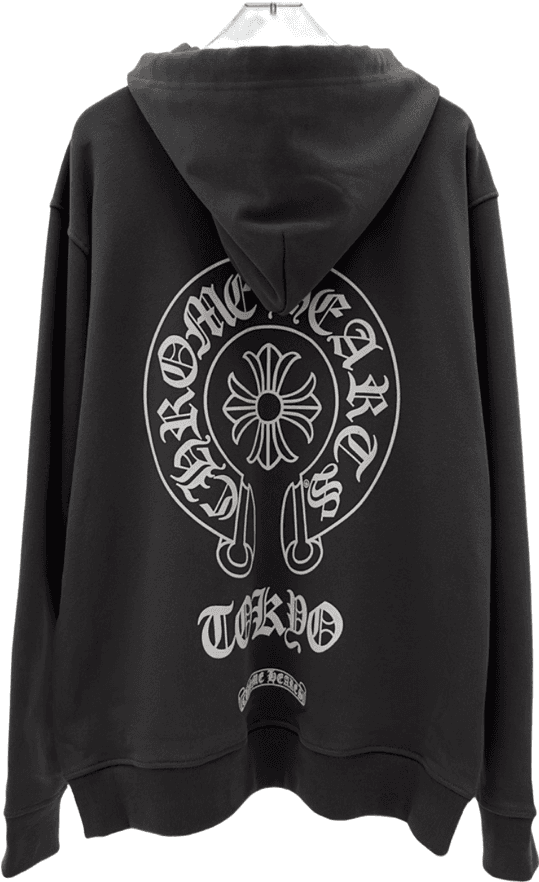 Hoodie Takyo Noir avec Logo Graphique Brodé