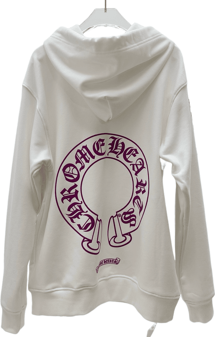 Hoodie Horseshoe Logo Blanc Cassé