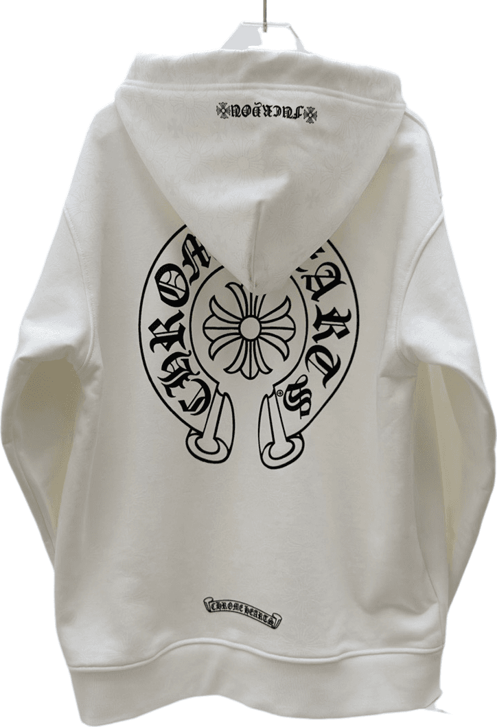 Hoodie Chrome Hearts Graphic Blanc Cassé