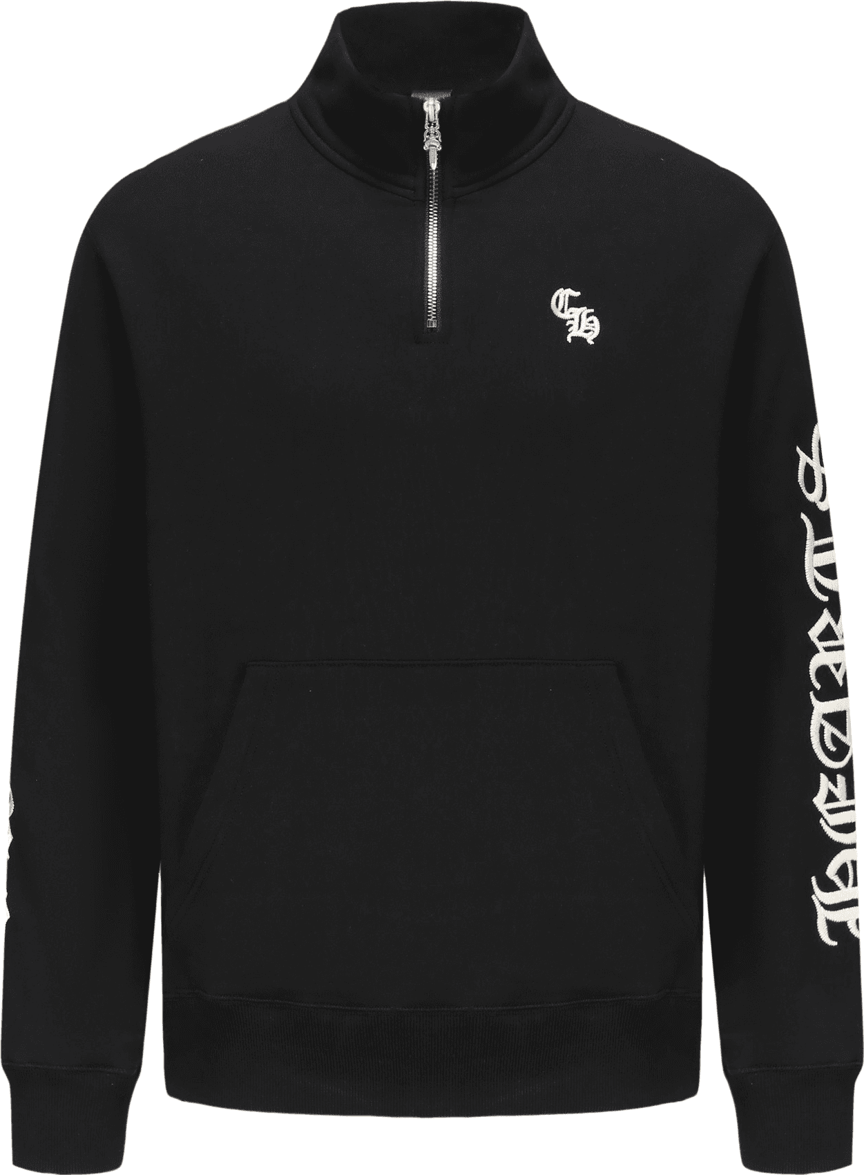 Sweatshirt Chrome Hearts avec col roulé et fermeture éclair