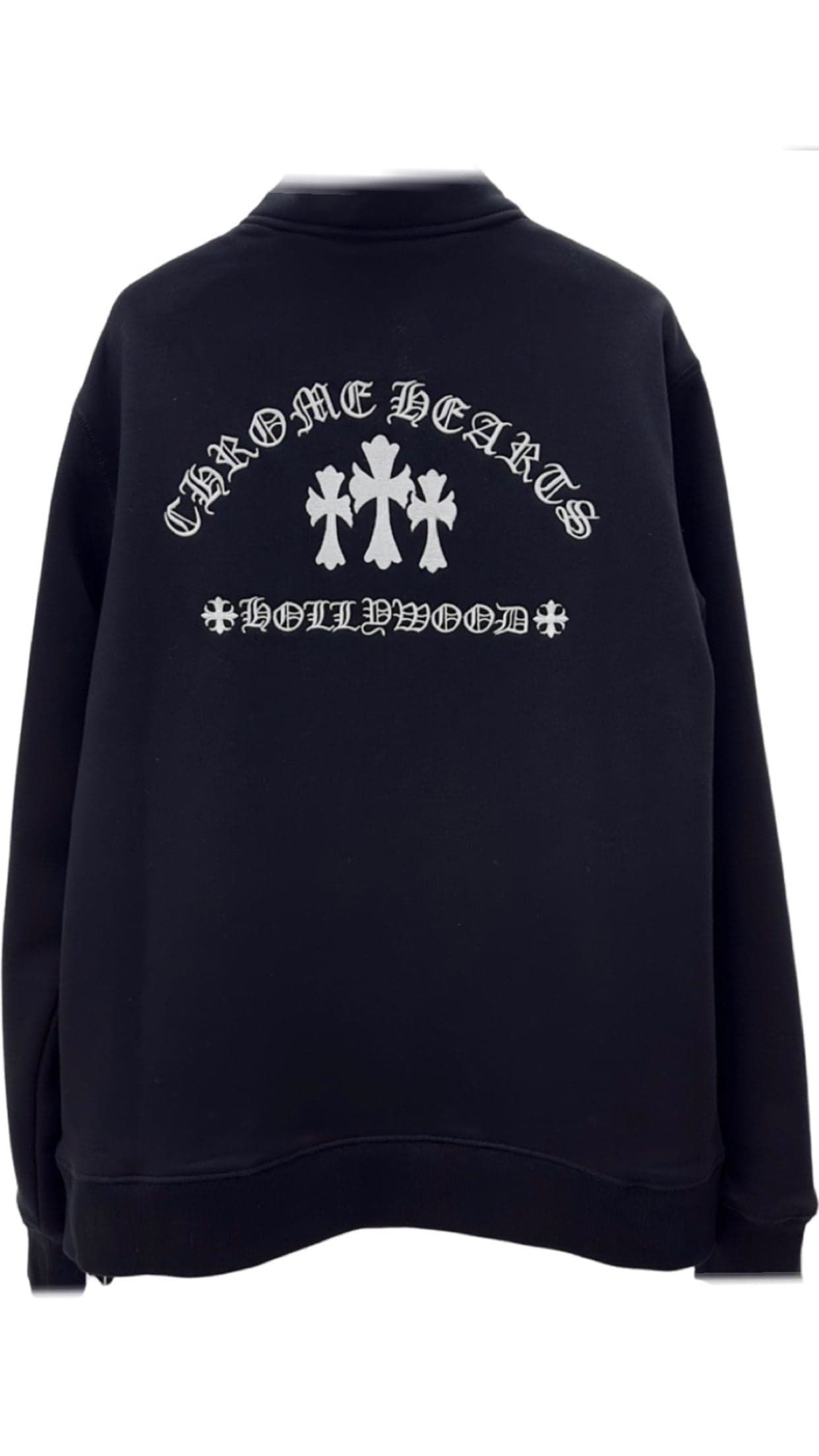 Sweatshirt Chrome Hearts Homme Noir avec Imprimé Croix Gothique