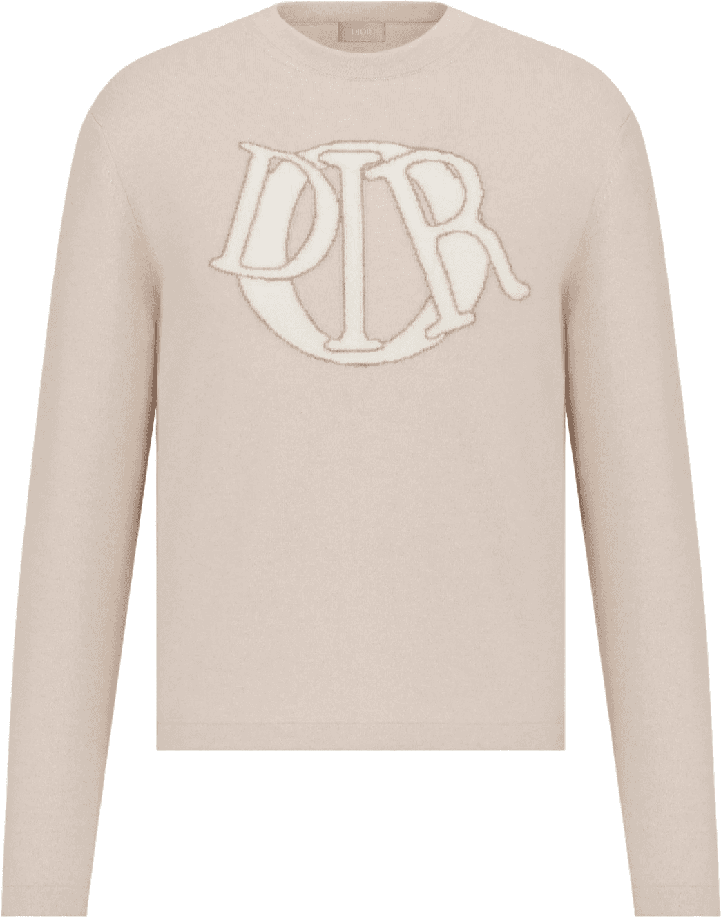 Pull Dior Monogramme Logo Brodé Crème