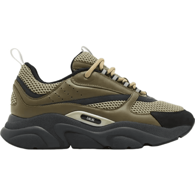 Dior B22 Sneaker Khaki Black Mesh