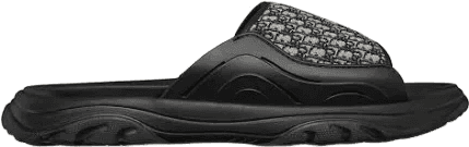 Sandale de luxe noire avec détails texturés