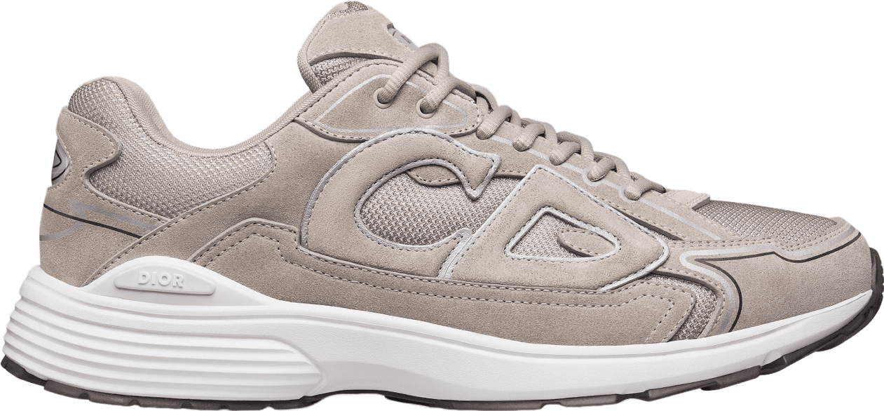 Sneaker Dior B713 Suède et Mesh Gris Clair