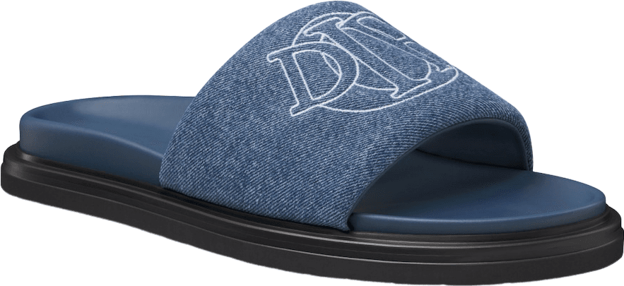 Sandale Dior Slide Denim Monogram