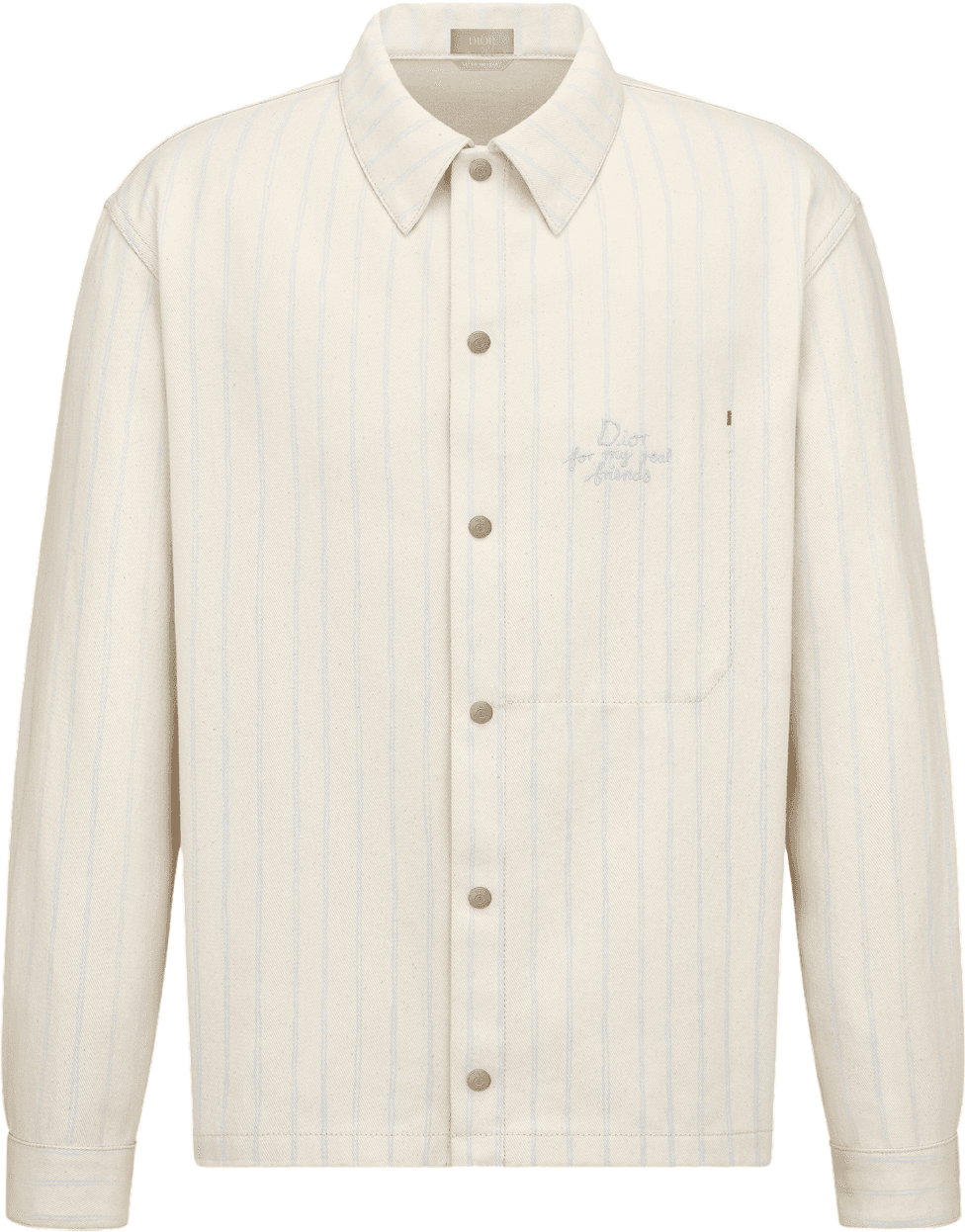 Dior Chemise Oversized à Rayures avec Broderie