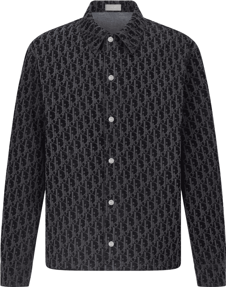 Chemise Dior Oblique en Jacquard Noir