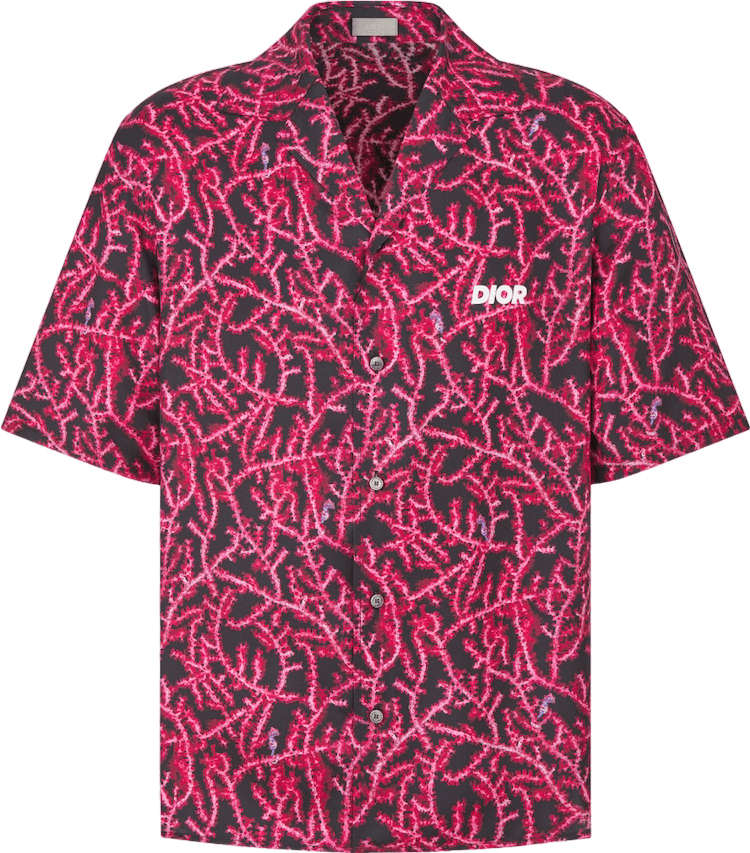 Chemise Dior Imprimé Monogram Rose et Noir