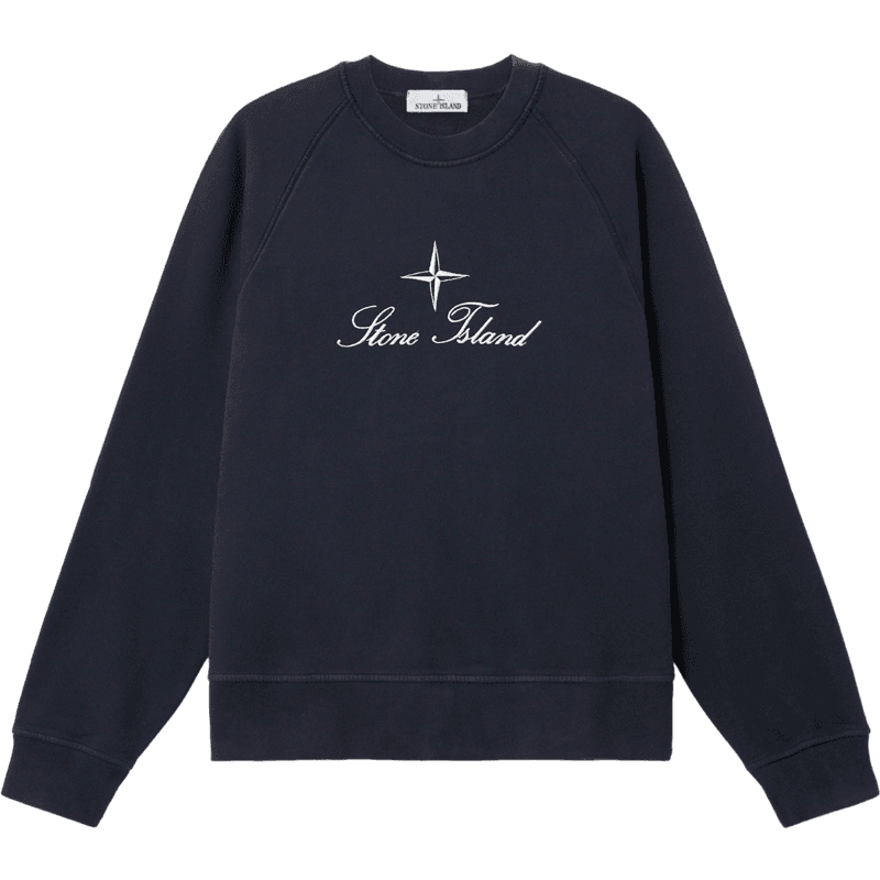 Stone Island Sweatshirt Logo Compass Noir