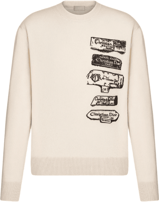 Pull Christian Dior Vintage avec logos multiples