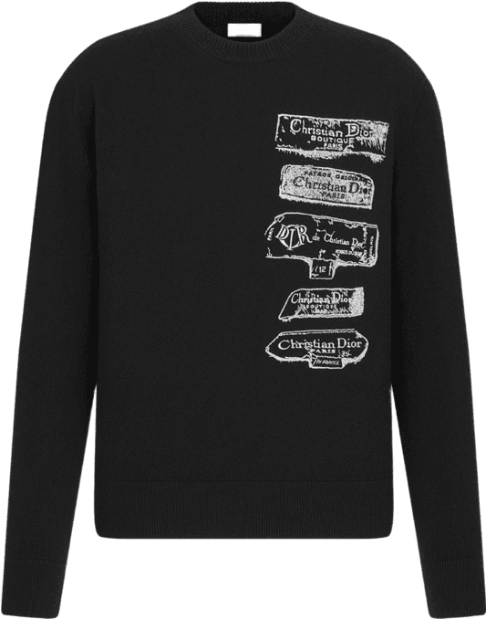 Pull Christian Dior à Logos Multiples