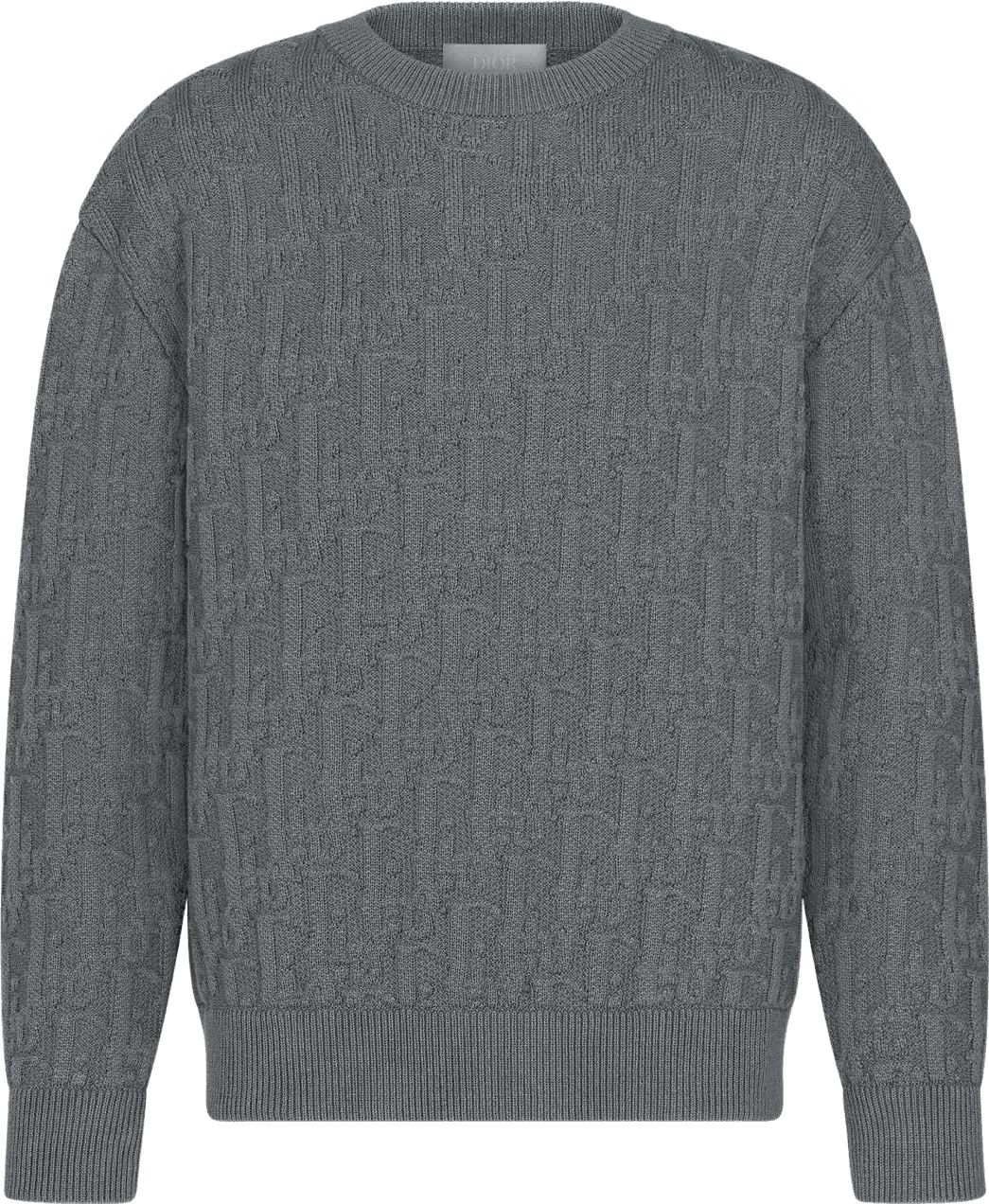 Pull Gris à Torsades Col Rond