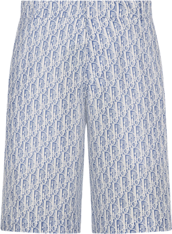 Short Dior Monogram Motif Bleu et Blanc