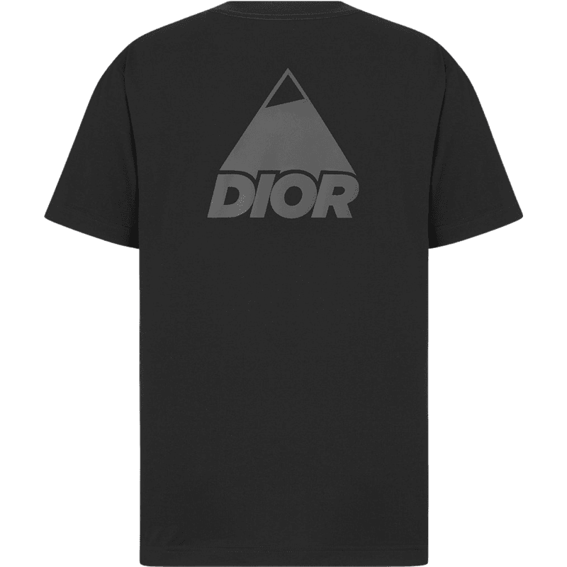 Dior T-Shirt Noir Triangle Logo Imprimé