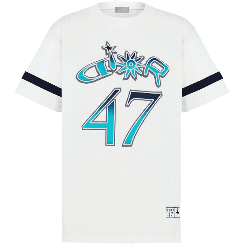 Tee-shirt graphique Autre 47 à rayures contrastantes