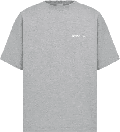 Tee-shirt Dior Gris Logo Brodé