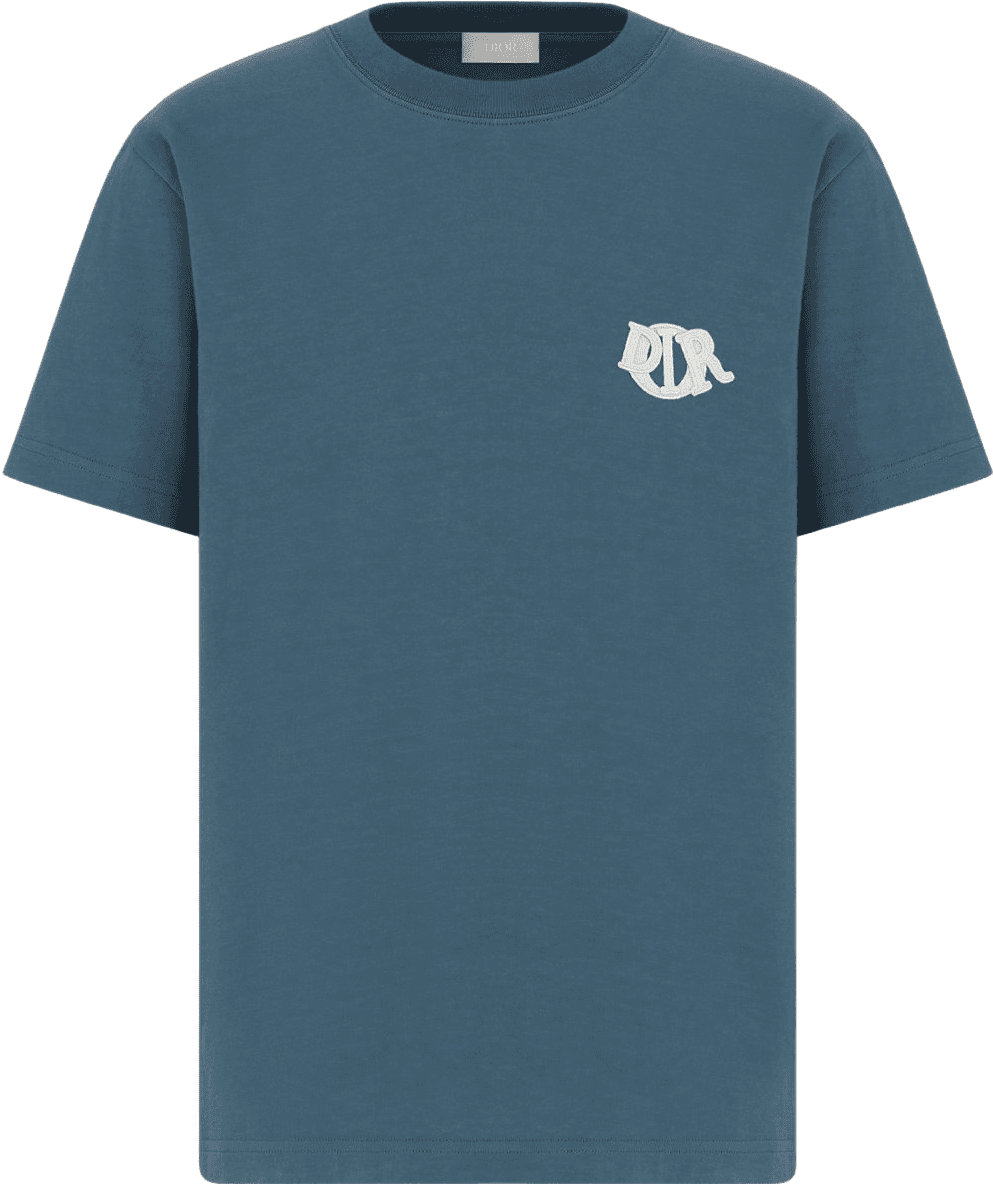 Dior T-shirt Signature Bleu Ardoise