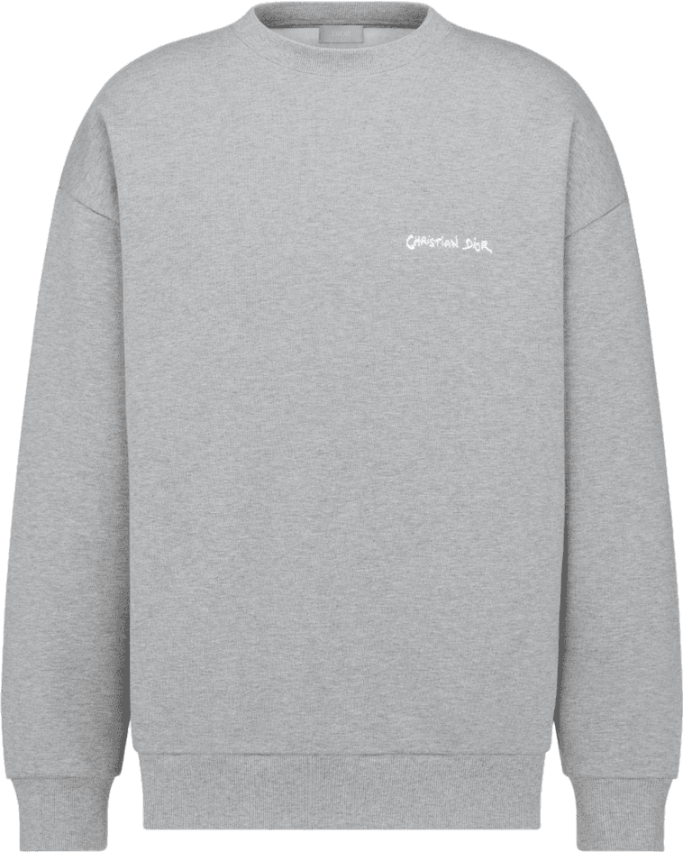 Christian Dior Sweatshirt Logo Brodé Gris