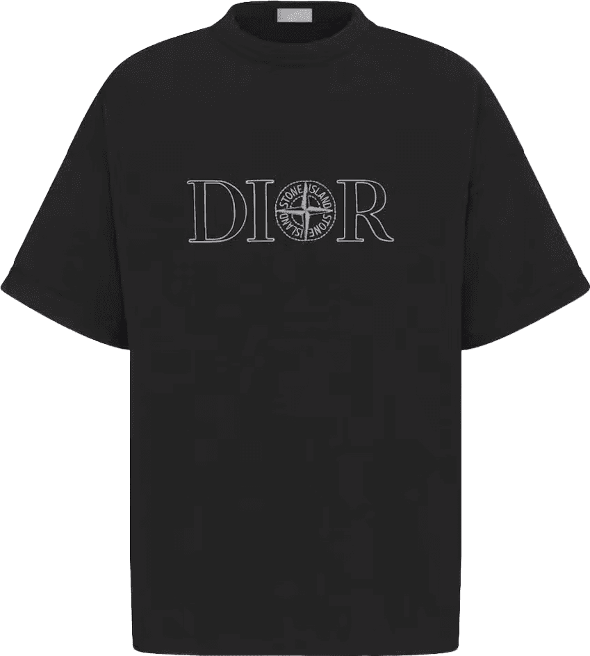 Dior T-shirt Oversized Noir Logo Compass