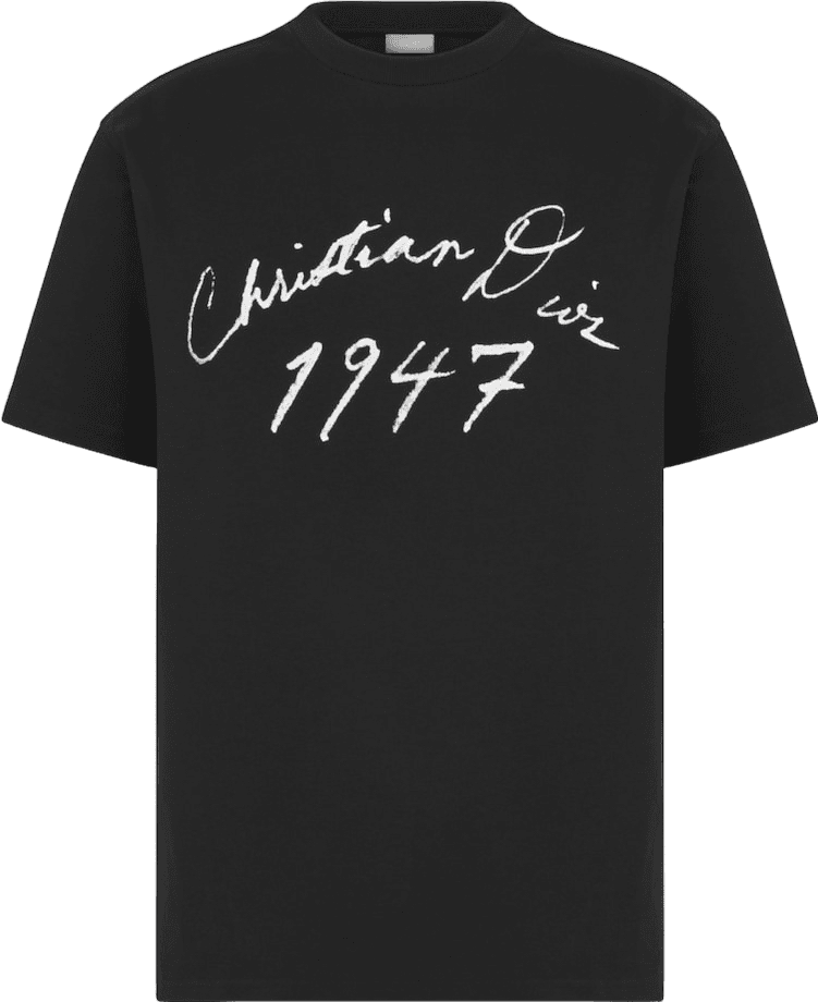 T-shirt Autre Christian Dior 1947 Signature Noir