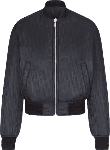 Bomber Jacket Cropped Denim Noir avec Détails Contrastants