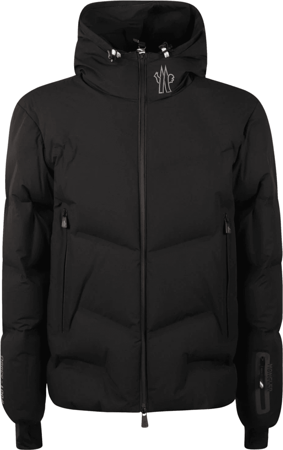 Doudoune Moncler Noire avec Logo Brodé