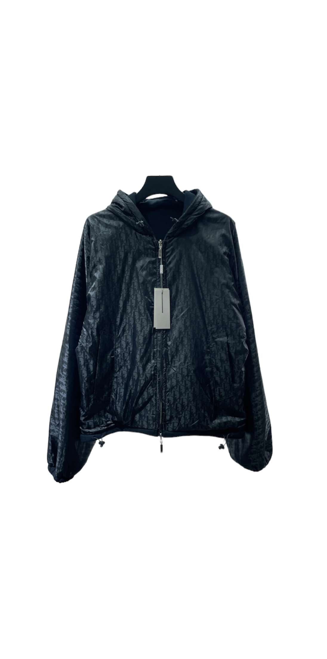 Veste Déperlante Noire Matelassée à Capuche