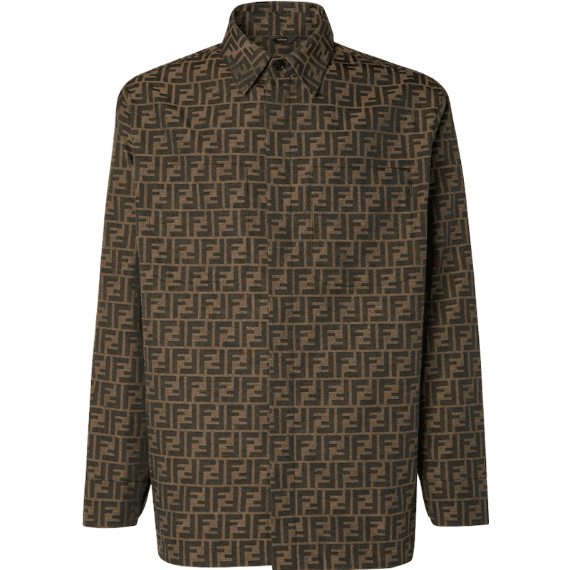 Fendi Chemise Monogram Zucca Marron