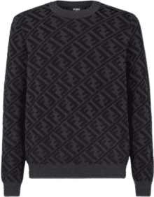 Pull Fendi Monogramme FF Jacquard Noir