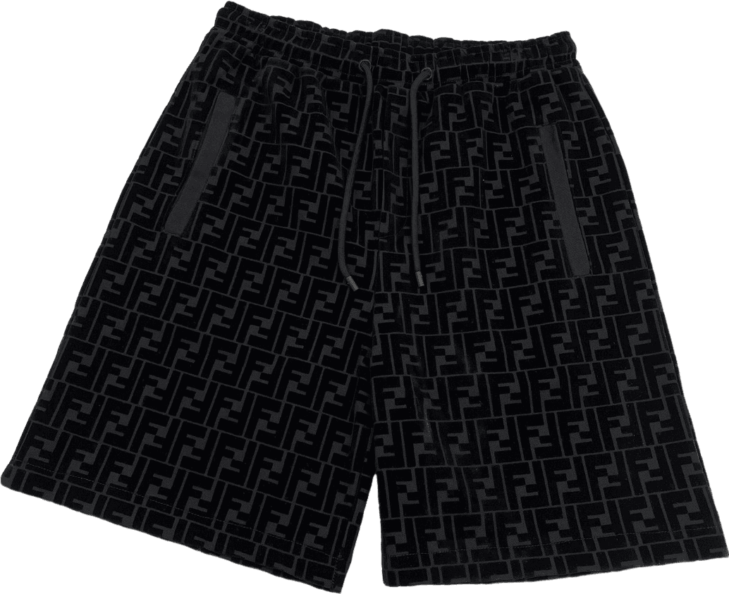 Fendi Short Monogram FF Velours Noir