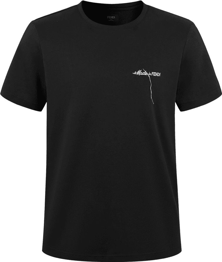 Fendi T-shirt en coton noir avec logo Matis x Fendi