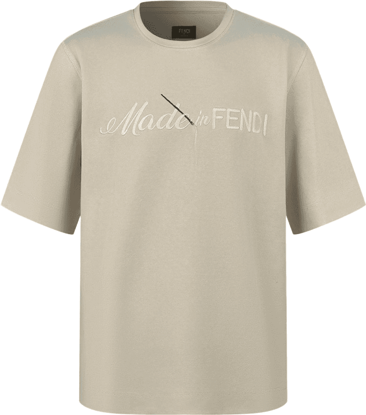 T-shirt Fendi Made in Fendi Beige