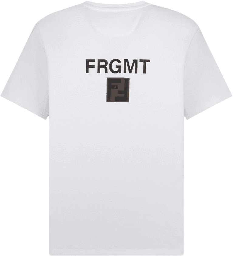 Fendi FRGMT T-Shirt Blanc Logo