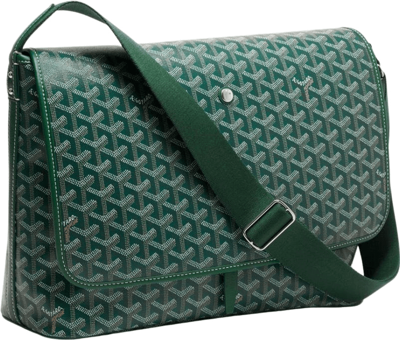 Sac Goyard Saint-Louis Messenger Toile Enduite Vert