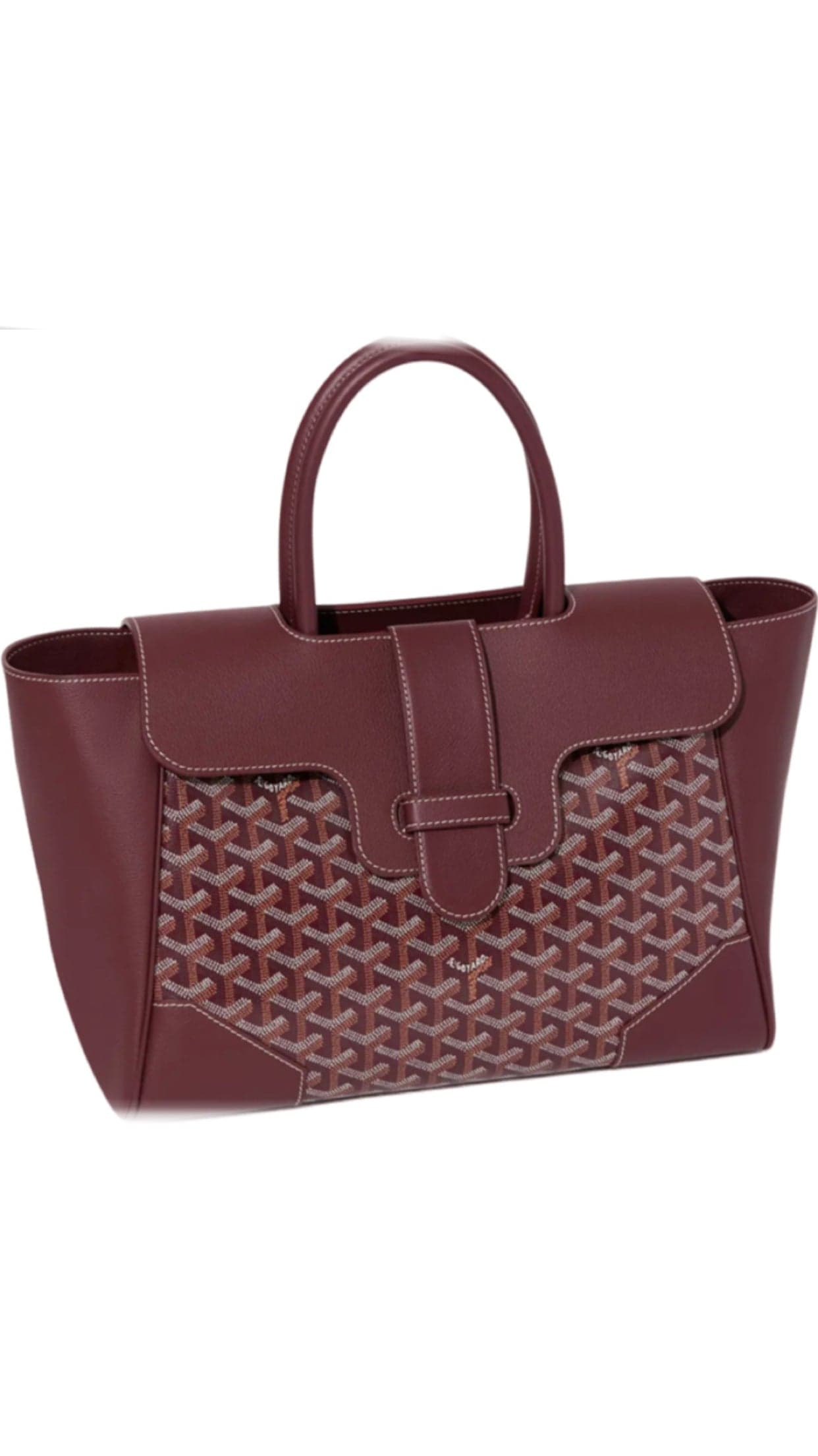 Sac Goyard St. Louis Tote MM Toile et Cuir