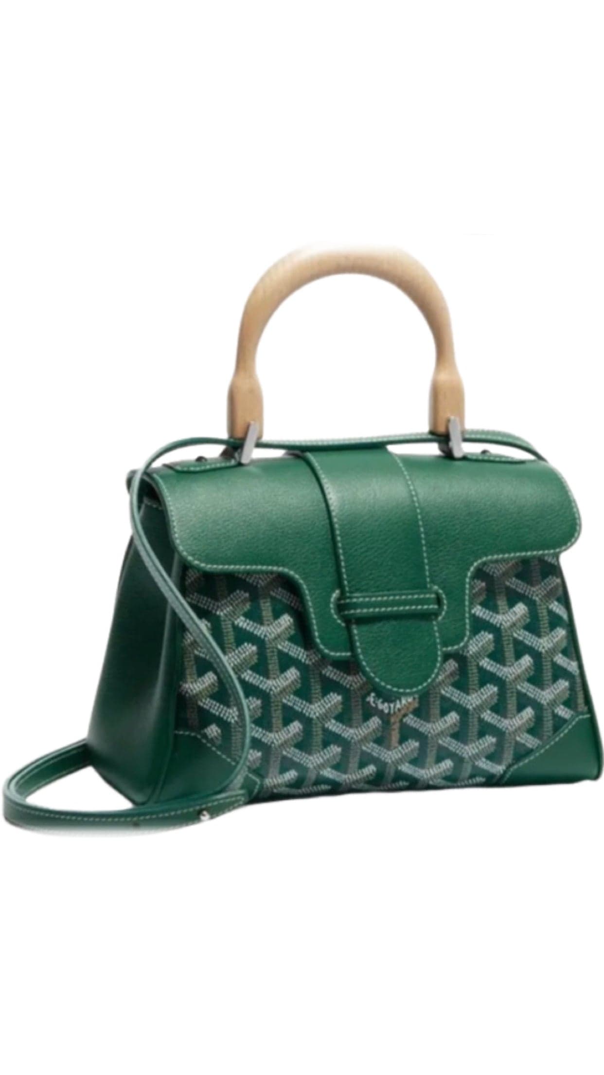 Sac à Main Goyard Saigon Toile Monogram Cuir Vert