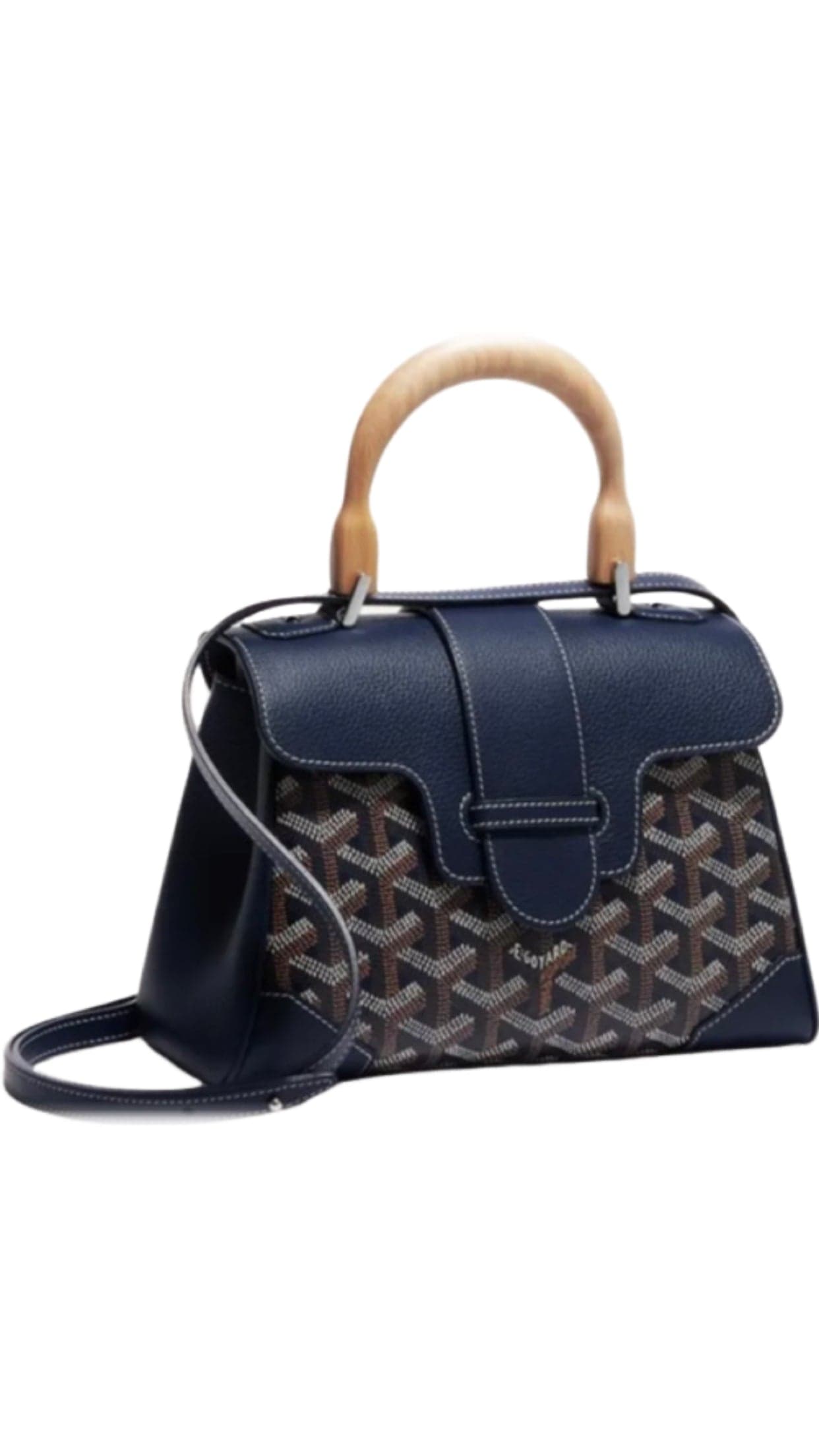 Sac à Main Goyard Marquises Bicolore Bleu Marine et Toile