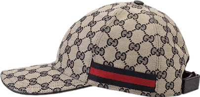 Casquette Gucci GG Monogram Canvas avec Bande Web