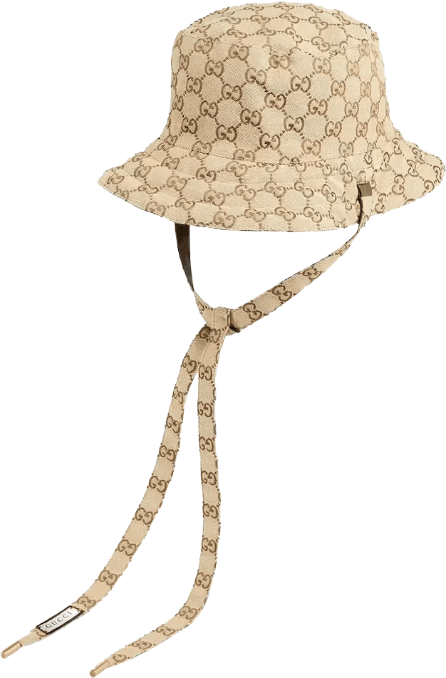 Gucci Bucket Hat GG Canvas Beige avec Cordon