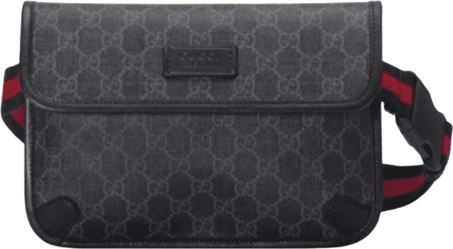 Gucci Sac Messenger GG Supreme Canvas Noir et Rouge
