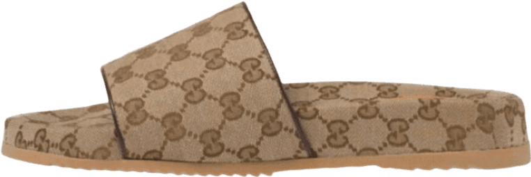 Gucci Slide Monogram Canvas Beige