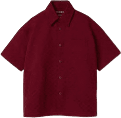 Chemise manches courtes bordeaux